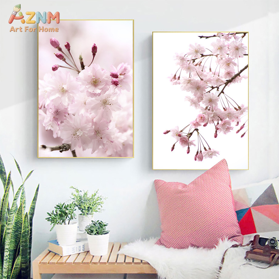 AZNM Różowe Kwiaty Wiśni na Pł – Photography Quotes Inspirational recenzja i cena