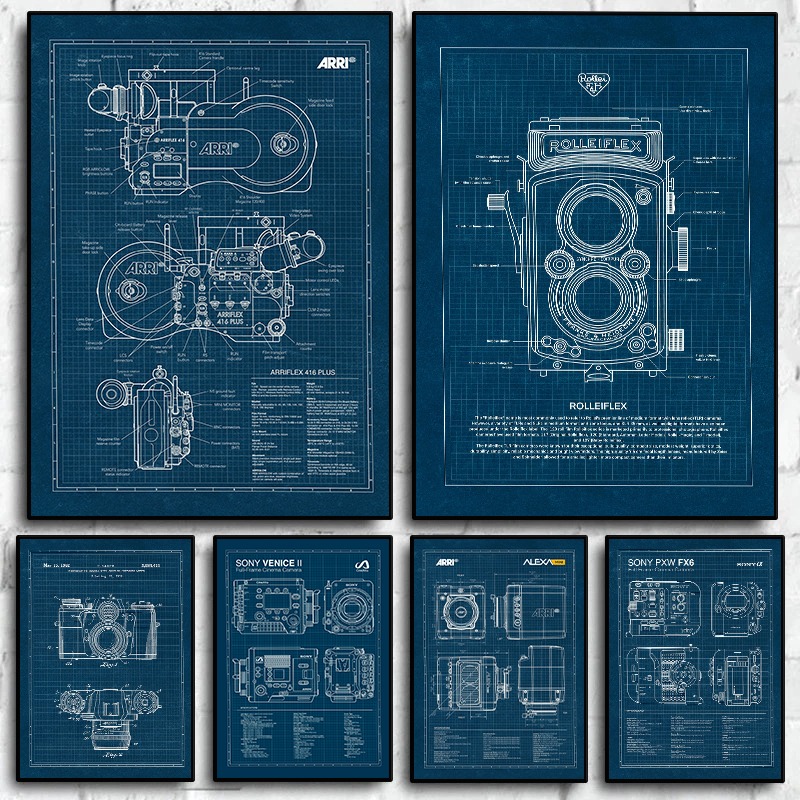 Vintage Leica Camera Blueprint – Photography Product recenzja i cena